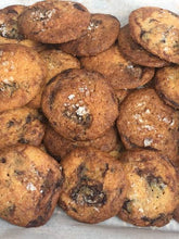 Load image into Gallery viewer, Choco chip + Sea Salt cookies 3oz package from Lulo’s
